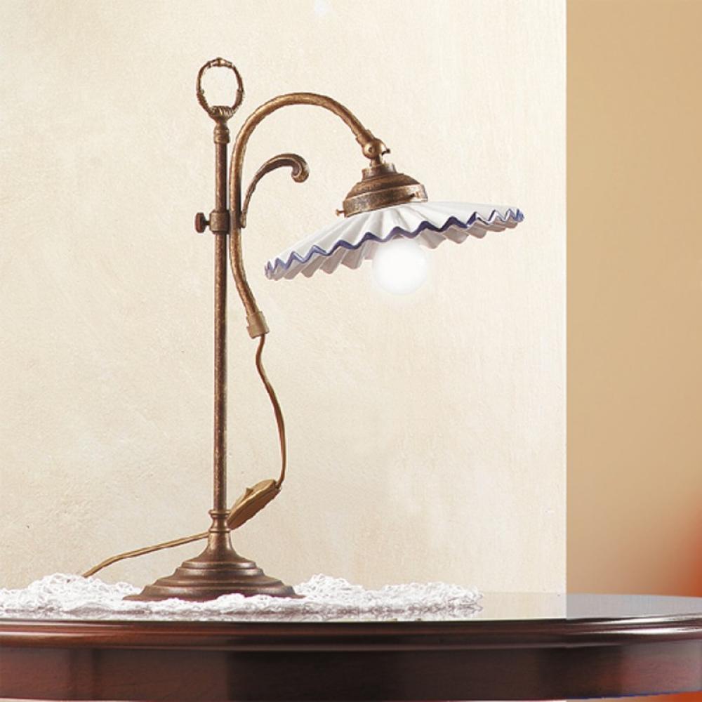 mediteranska stolna lampa medena keramicka rustikalna klasicka lampa spalna stol kuchyna obyvacka elegantna vidiecka chalupa obcianska rucne malovana lampy lameridiana talianska toskanska.jpg